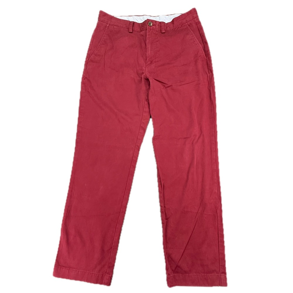 Brooks Brothers Clark Pants‎ Mens 32x30 Red Chinos Cotton Stretch Twill Straight